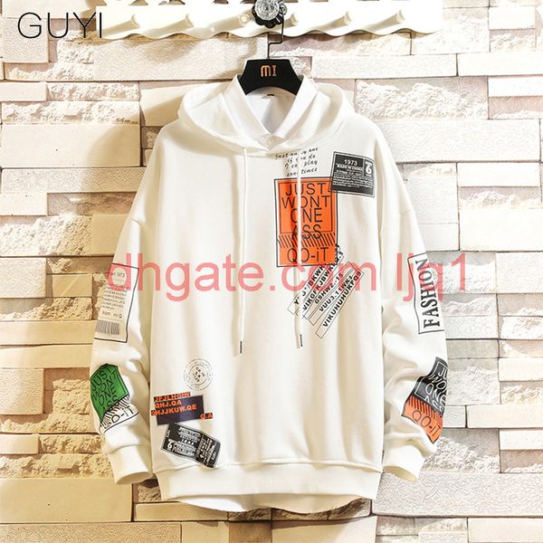 guyi letter printed hooded men pullover hoodies sweatshirts male harajuku hip hop hipster streetwear white hoodie off 2019 t200116, Black
guyi letter printed hooded men pullover hoodies sweatshirts male harajuku hip hop hipster streetwear white hoodie off 2019 t200116, Black