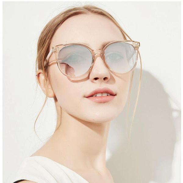 sunglasses sgtnya round retro transparent frame glasses europe and america fashion ladies versatile uv400, White;black
sunglasses sgtnya round retro transparent frame glasses europe and america fashion ladies versatile uv400, White;black
