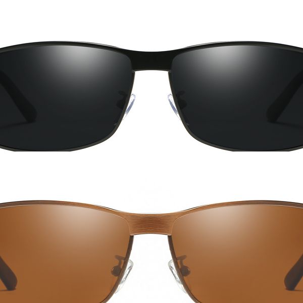 new men's small square anti-glare polarized driving sunglasses
