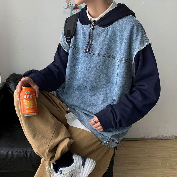 2021 autumn winter new denim hooded jacket woman casual loose patchwork jackets korean streetwear long sleeve man clothing btyr, Black;brown
2021 autumn winter new denim hooded jacket woman casual loose patchwork jackets korean streetwear long sleeve man clothing btyr, Black;brown