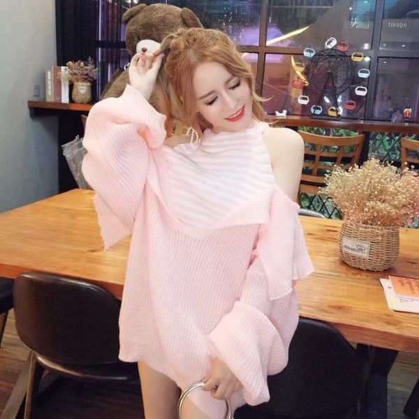 pink sweet off shoulder loose o-neck halter fashion brand hollow out sweater women spring autumn knitted pullovers new1, White;black
pink sweet off shoulder loose o-neck halter fashion brand hollow out sweater women spring autumn knitted pullovers new1, White;black