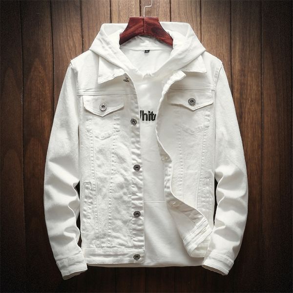new spring autumn white denim jacket cotton students cowboy lovers jean coat casual jacket men fashion streetwear solid wash 201218, Black;brown
new spring autumn white denim jacket cotton students cowboy lovers jean coat casual jacket men fashion streetwear solid wash 201218, Black;brown