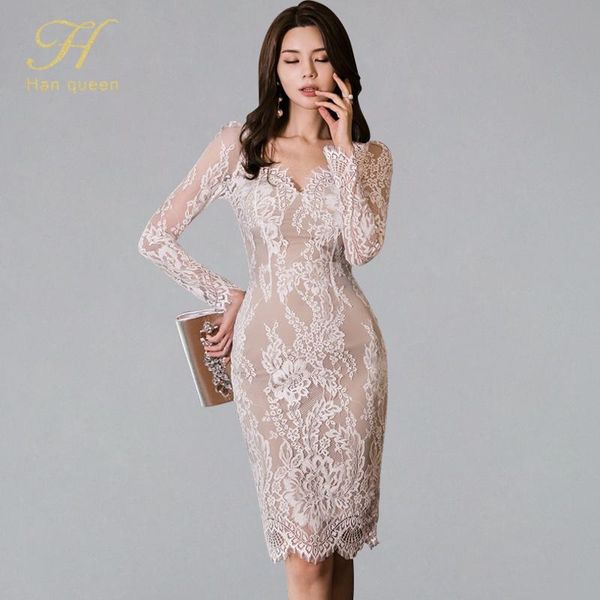 casual dresses h han queen autumn lace patchwork pencil bodycon dress women hollow out see through sheath v-neck work vestidos, Black;gray
casual dresses h han queen autumn lace patchwork pencil bodycon dress women hollow out see through sheath v-neck work vestidos, Black;gray