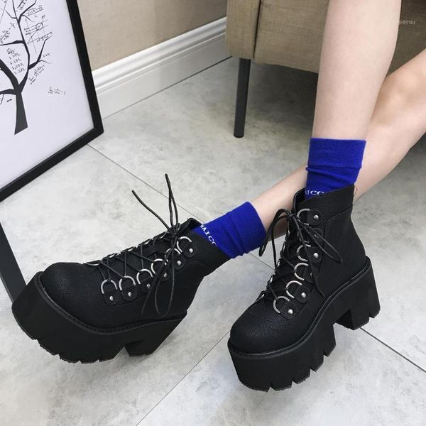 boots ankle shoes women lacing motorcycle square heels casual autumn platform leather short 20211, Black
boots ankle shoes women lacing motorcycle square heels casual autumn platform leather short 20211, Black