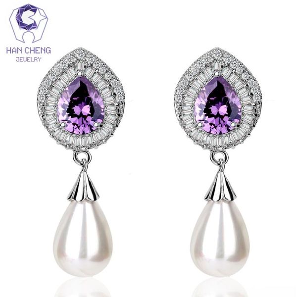 hancheng new fashion luxury dangle hanging gem stone cz zircon pearl water drop earrings for women jewelry brincos bijoux, Silver
hancheng new fashion luxury dangle hanging gem stone cz zircon pearl water drop earrings for women jewelry brincos bijoux, Silver