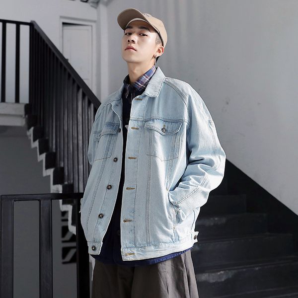 autumn and winter 2020 jeans simple wash coat young men's liberal jacket, Black;brown
autumn and winter 2020 jeans simple wash coat young men's liberal jacket, Black;brown