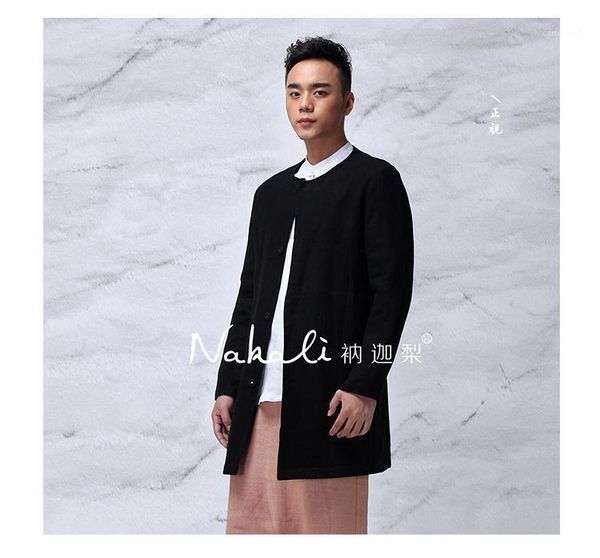 men's trench coats mens coat long jacket chinese japanese style 100% linen black winter autumn nakali 2021 1, Tan;black
men's trench coats mens coat long jacket chinese japanese style 100% linen black winter autumn nakali 2021 1, Tan;black