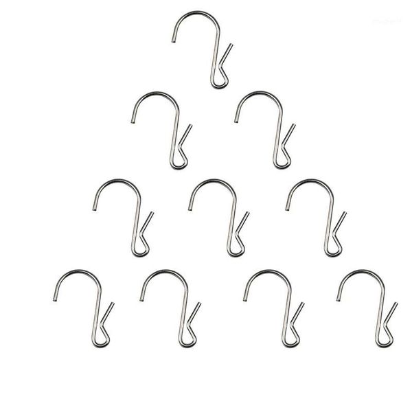 10-pack 304 stainless steel clip type hanging hooks, holds up to 10 lbs1
10-pack 304 stainless steel clip type hanging hooks, holds up to 10 lbs1