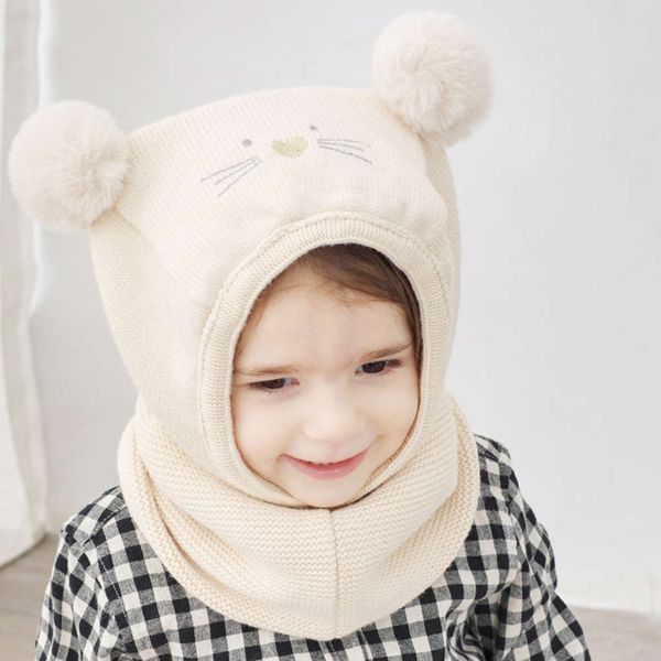 double autumn ball knitted children's cute baby cat collar suit winter casual wool hat cartoon bmdm, Red;brown
double autumn ball knitted children's cute baby cat collar suit winter casual wool hat cartoon bmdm, Red;brown