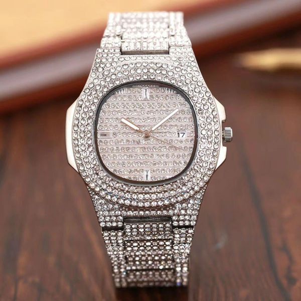 new full diamond watches waterproof mens watches fashion quartz wristwatches stainless steel cool calendar men watch gift, Slivery;brown
new full diamond watches waterproof mens watches fashion quartz wristwatches stainless steel cool calendar men watch gift, Slivery;brown