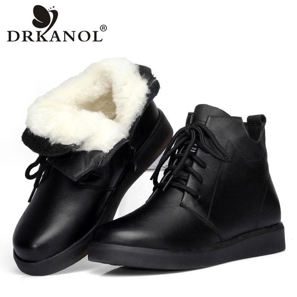 boots drkanol 2021 real genuine leather thick wool fur keep warm winter ankle snow women flat shoes lace up zipper big size 40, Black
boots drkanol 2021 real genuine leather thick wool fur keep warm winter ankle snow women flat shoes lace up zipper big size 40, Black