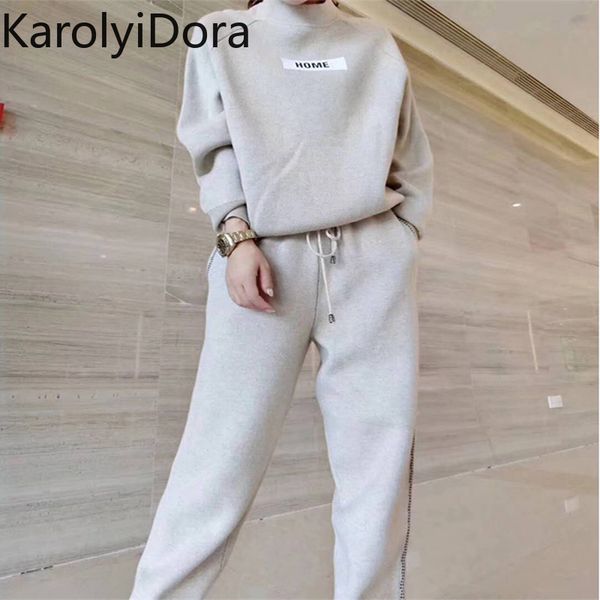women's sets 2020 autumn and winter velvet knitted warm clothing o-neck sweater + harem pants loose style 2 piece set women lj201117, White
women's sets 2020 autumn and winter velvet knitted warm clothing o-neck sweater + harem pants loose style 2 piece set women lj201117, White