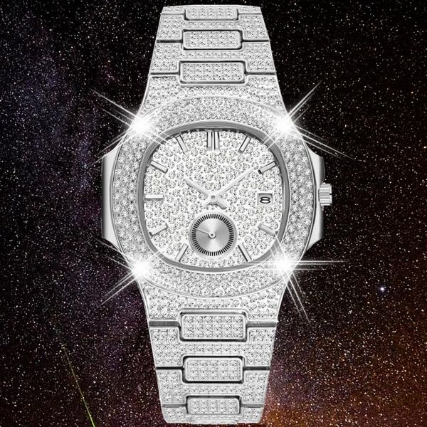 drop shipping full diamond iced out watch men waterproof silver stainless steel mens quartz watchs hip hop male clock relogio, Slivery;brown
drop shipping full diamond iced out watch men waterproof silver stainless steel mens quartz watchs hip hop male clock relogio, Slivery;brown
