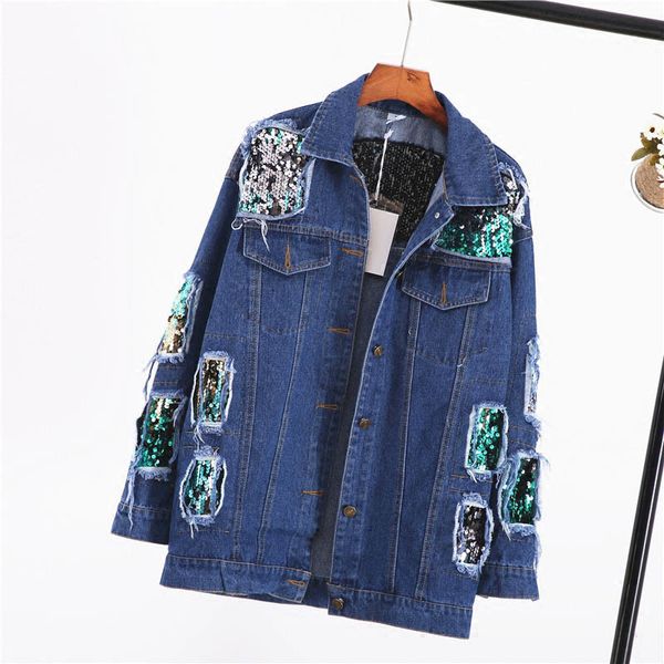 women's clothing autumn sequins denim harajuku jacket loosely style outwear worn female cowboy outerwear student coat dbfd, Black;brown
women's clothing autumn sequins denim harajuku jacket loosely style outwear worn female cowboy outerwear student coat dbfd, Black;brown