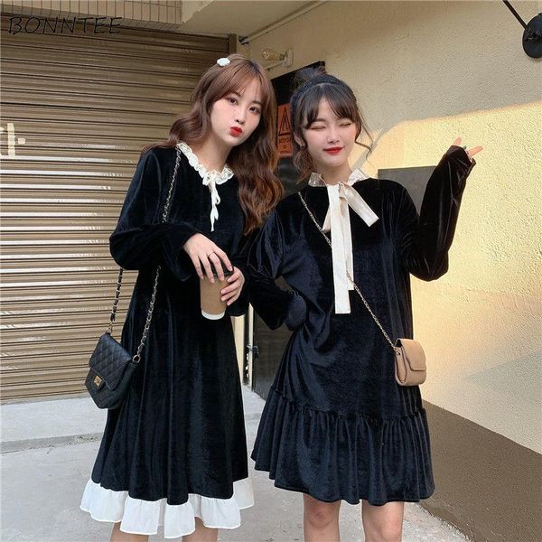 casual dresses long sleeve dress women korean style ins students black female elegant vestidos leisure chic patchwork vintage bow charm, Black;gray
casual dresses long sleeve dress women korean style ins students black female elegant vestidos leisure chic patchwork vintage bow charm, Black;gray