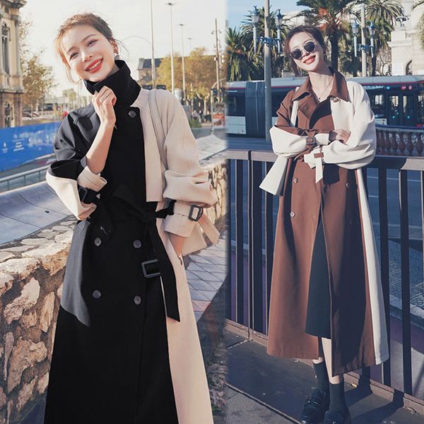 2021 new autumn arrival long women trench coat double breasted belt loose ladies office jacket hkad, Tan;black
2021 new autumn arrival long women trench coat double breasted belt loose ladies office jacket hkad, Tan;black