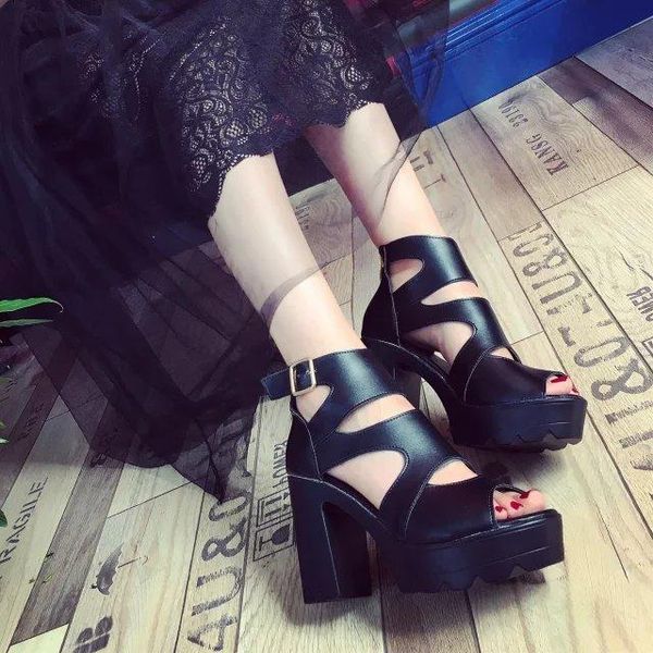fashion concise clear heels women sandals cover heel wedges summer sandals casual buckle strap platform shoes 2021 new, Black
fashion concise clear heels women sandals cover heel wedges summer sandals casual buckle strap platform shoes 2021 new, Black