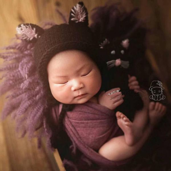 caps & hats born pography crochet cat hat+doll props baby boy po shoot studio posing cartoon hat fotografia accessories, Yellow
caps & hats born pography crochet cat hat+doll props baby boy po shoot studio posing cartoon hat fotografia accessories, Yellow