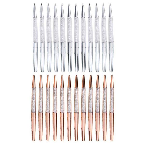 12Pcs/Lot Rose Gold /Silver Pen Diamond Pens Fine Black Ink Crystal Ballpoint Pen Ring Wedding Office Metal Roller Ball Gi, Blue;orange
12Pcs/Lot Rose Gold /Silver Pen Diamond Pens Fine Black Ink Crystal Ballpoint Pen Ring Wedding Office Metal Roller Ball Gi, Blue;orange