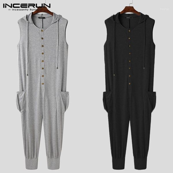 mens hooded bodysuit incerun leisure solid color jumpsuits sleeveless o neck jumpsuits man buttons overalls streetwear 5xl1, Black
mens hooded bodysuit incerun leisure solid color jumpsuits sleeveless o neck jumpsuits man buttons overalls streetwear 5xl1, Black