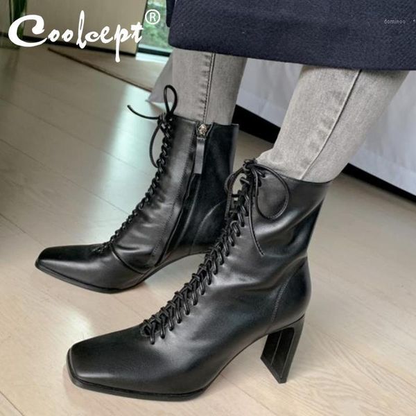 coolcept 2021 women real leather boots zipper ankle boots fashion winter shoes women high heel footwear size 33-411, Black
coolcept 2021 women real leather boots zipper ankle boots fashion winter shoes women high heel footwear size 33-411, Black