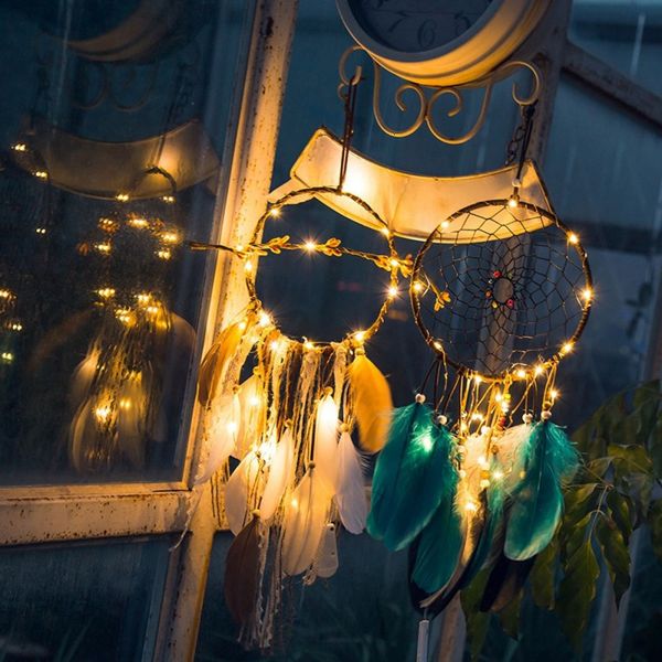 lights creative led indian fancy string handmade dream catcher holiday home party decor gift feather wind chimes
lights creative led indian fancy string handmade dream catcher holiday home party decor gift feather wind chimes