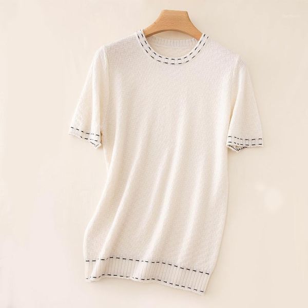 summer new 100% pure cashmere short sleeve round neck knit women's short sleeve casual breathable light cashmere1, White;black
summer new 100% pure cashmere short sleeve round neck knit women's short sleeve casual breathable light cashmere1, White;black