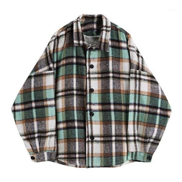 women's jacket oversize outwear plaid woolen new long sleeve loose fit jacket fashion tide autumn winter 2020 2033-a1, Black
women's jacket oversize outwear plaid woolen new long sleeve loose fit jacket fashion tide autumn winter 2020 2033-a1, Black