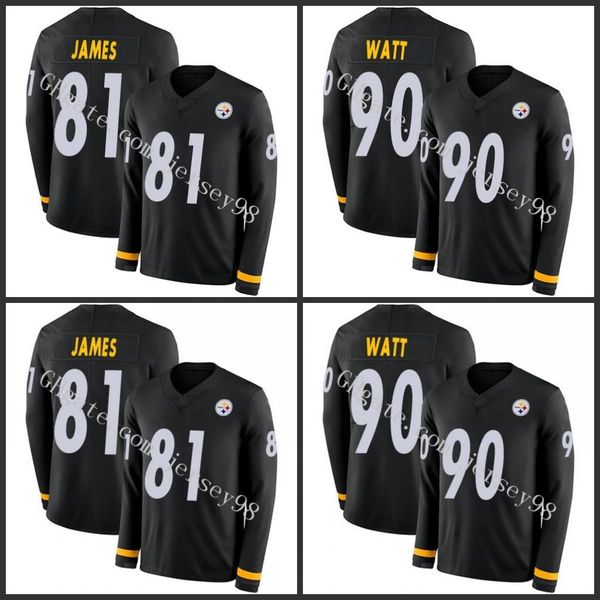 pittsburgh steelers white 81 jesse james 90 t. j. watt black long sleeve jersey, Black;red
pittsburgh steelers white 81 jesse james 90 t. j. watt black long sleeve jersey, Black;red