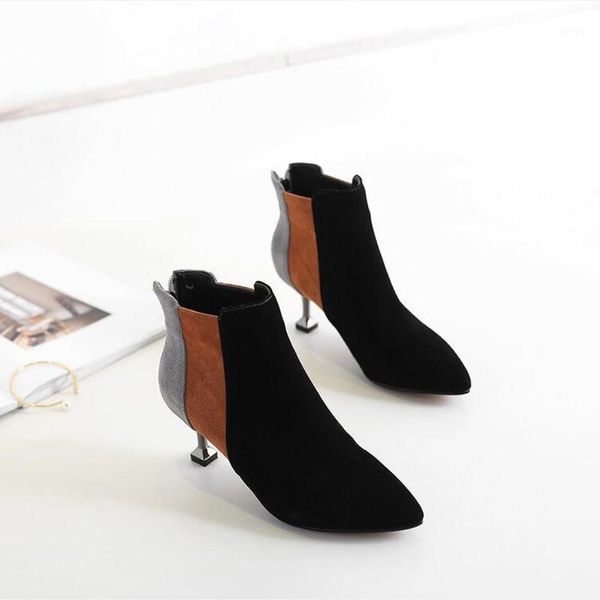 mixed color thin high heels boots pointed toe ankle short botas brief lady botines winter women shoes1, Black
mixed color thin high heels boots pointed toe ankle short botas brief lady botines winter women shoes1, Black