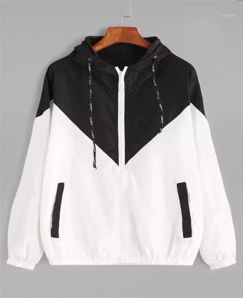spring autumn hooded jacket harajuku zipper pockets bomber womens jackets casual color block coats streetwear outwear clothes1, Black;brown
spring autumn hooded jacket harajuku zipper pockets bomber womens jackets casual color block coats streetwear outwear clothes1, Black;brown