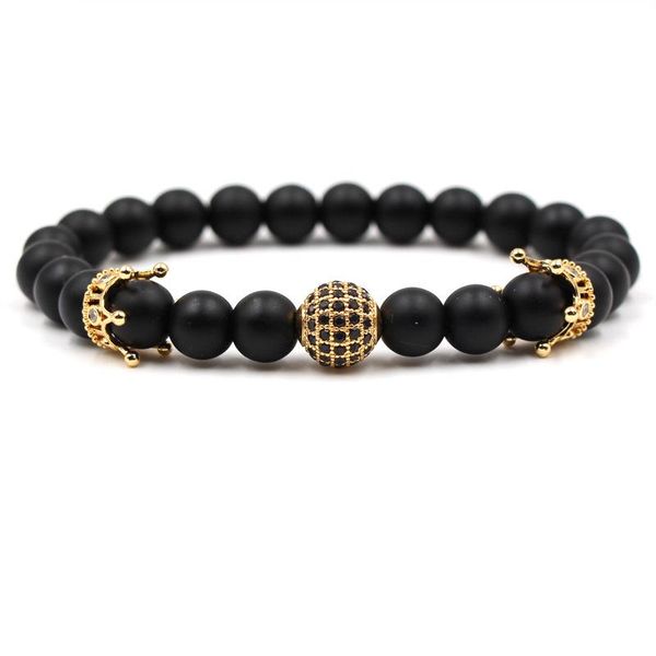 charm bracelets micro zirconia 8mm inlaid ball crown jewelry chain black millstone men and women fashion elastic bracelet, Golden;silver
charm bracelets micro zirconia 8mm inlaid ball crown jewelry chain black millstone men and women fashion elastic bracelet, Golden;silver