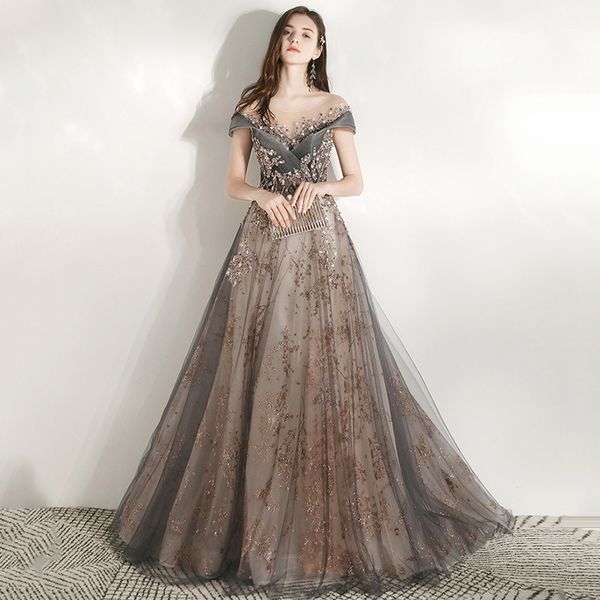 a-line women party dresses illusion crystal formal gowns floor length evening dress o-neck short sleeve elegant vestidos lj201119, White;black
a-line women party dresses illusion crystal formal gowns floor length evening dress o-neck short sleeve elegant vestidos lj201119, White;black