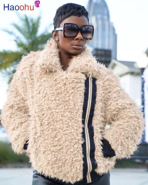 fluffy fleece winter coat women long sleeve zippers front bomber jacket streetwear mujer plus size turn-down collar loose coats1, Black
fluffy fleece winter coat women long sleeve zippers front bomber jacket streetwear mujer plus size turn-down collar loose coats1, Black