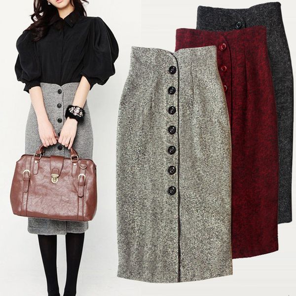 2021 new high-end thick wool high waist skirt women autumn winter vintage double package hip office lady streetwear pencil skirts s4vq, Black
2021 new high-end thick wool high waist skirt women autumn winter vintage double package hip office lady streetwear pencil skirts s4vq, Black