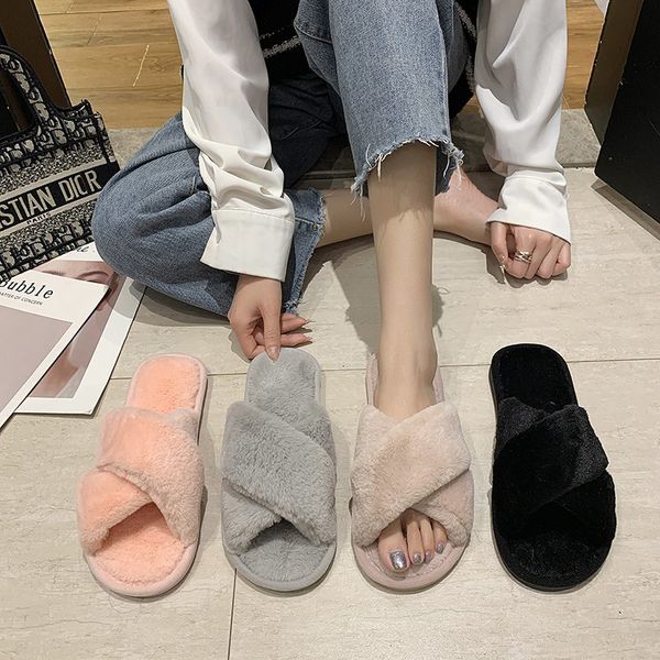 women's cross band slippers indoor or outdoor cotton mop open toe house shoes soft plush fleece slippers elegant fur upper y1125, Black
women's cross band slippers indoor or outdoor cotton mop open toe house shoes soft plush fleece slippers elegant fur upper y1125, Black