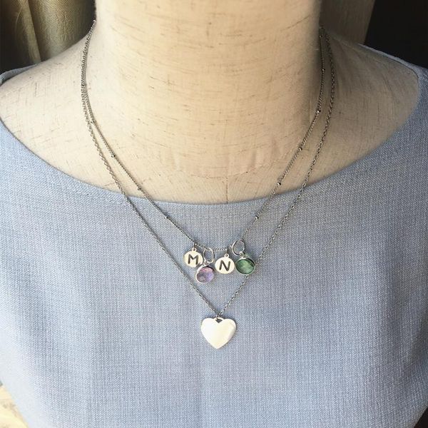 chokers somsoar jewelry initial disc letter necklace choose 2pcs with personalization heart birthstones dangle as gift, Golden;silver
chokers somsoar jewelry initial disc letter necklace choose 2pcs with personalization heart birthstones dangle as gift, Golden;silver
