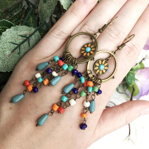 dangle & chandelier bohemian long acrylic beads tassel drop earrings jewelry 2021 boho ethnic round sun flower pendant for women, Silver
dangle & chandelier bohemian long acrylic beads tassel drop earrings jewelry 2021 boho ethnic round sun flower pendant for women, Silver