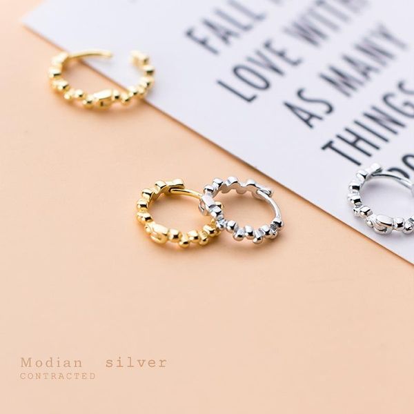 hoop & huggie modian classic gold color earring for women gift sterling silver 925 light beads elegant fine jewelry accessories, Golden;silver
hoop & huggie modian classic gold color earring for women gift sterling silver 925 light beads elegant fine jewelry accessories, Golden;silver