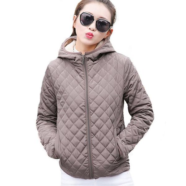 autumn 2018 parkas basic jackets female women winter plus velvet lamb hooded coats cotton winter jacket womens outwear coat, Black;brown
autumn 2018 parkas basic jackets female women winter plus velvet lamb hooded coats cotton winter jacket womens outwear coat, Black;brown