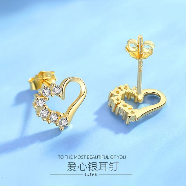 s925 tremella nail korean version small fresh inlaid diamond hollow love heart-shaped lovely jewelry anti allergy ear care, Golden
s925 tremella nail korean version small fresh inlaid diamond hollow love heart-shaped lovely jewelry anti allergy ear care, Golden