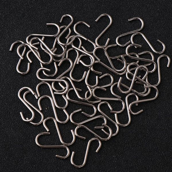 hooks & rails 100pcs diy mini s-shaped sturdy stainless steel hangers metal jewelry accessory
hooks & rails 100pcs diy mini s-shaped sturdy stainless steel hangers metal jewelry accessory