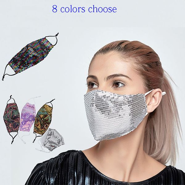 luxury bling bling sequins face mask dustproof washable windproof reusable face mask elastic breathable mask can insert filter hh9-3104
luxury bling bling sequins face mask dustproof washable windproof reusable face mask elastic breathable mask can insert filter hh9-3104