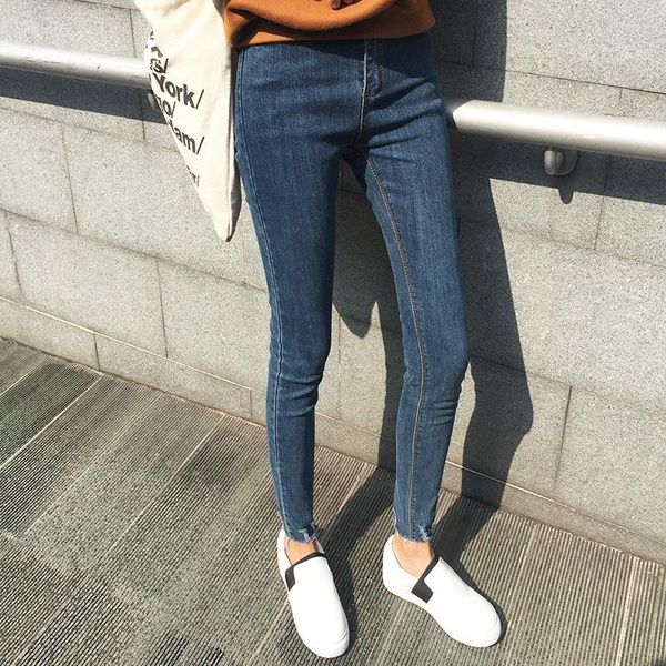 fashion office lady denim jeans womens ripped high waisted ankle- length jeans skinny blue pencil pants
fashion office lady denim jeans womens ripped high waisted ankle- length jeans skinny blue pencil pants