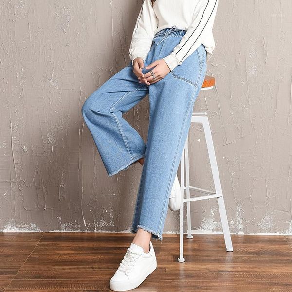 brand pants 2020 high waist straight jeans women cotton ankle-length casual pants elastic waist washed soft blue1, Blue
brand pants 2020 high waist straight jeans women cotton ankle-length casual pants elastic waist washed soft blue1, Blue