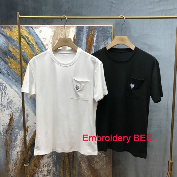 2020 new summer luxury europe designer mens embroidery bee paris pocket t shirt t shirts fashion t shirt women casual tee top, White;black
2020 new summer luxury europe designer mens embroidery bee paris pocket t shirt t shirts fashion t shirt women casual tee top, White;black
