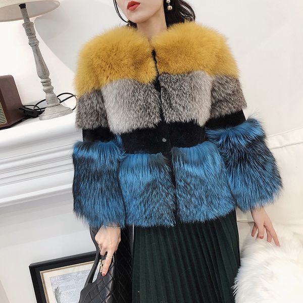 2020 winter ladies luxury natural blend real fox fur women jacket thickening 9rtd, Black
2020 winter ladies luxury natural blend real fox fur women jacket thickening 9rtd, Black
