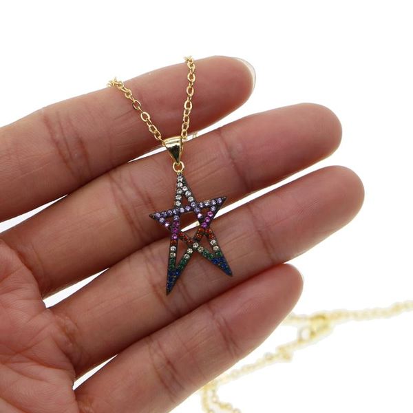 pendant necklaces fashion choker five pointed star necklace girls wedding accessories women funny lucky rainbow cz golden jewelry, Silver
pendant necklaces fashion choker five pointed star necklace girls wedding accessories women funny lucky rainbow cz golden jewelry, Silver