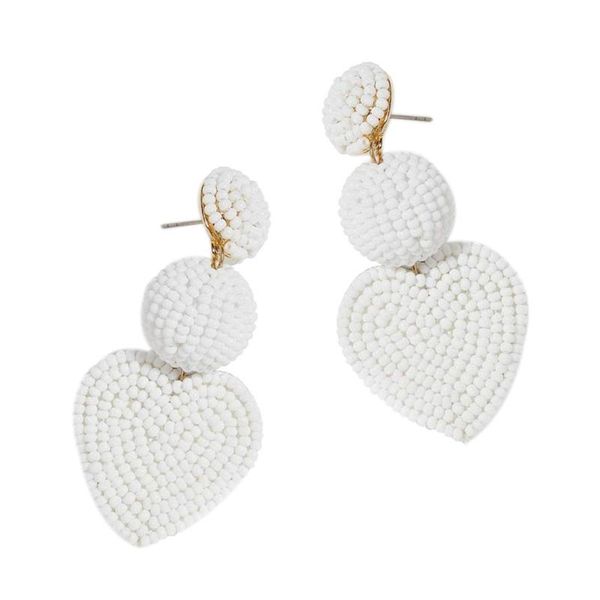 hoop & huggie bohemian beaded circular pendant creative heart-shaped earrings, Golden;silver
hoop & huggie bohemian beaded circular pendant creative heart-shaped earrings, Golden;silver