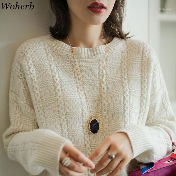 woherb sweater fashion 2020 women autumn winter surter o-neck ribbed short knitwear loose female plus size pullovers 936871, White;black
woherb sweater fashion 2020 women autumn winter surter o-neck ribbed short knitwear loose female plus size pullovers 936871, White;black